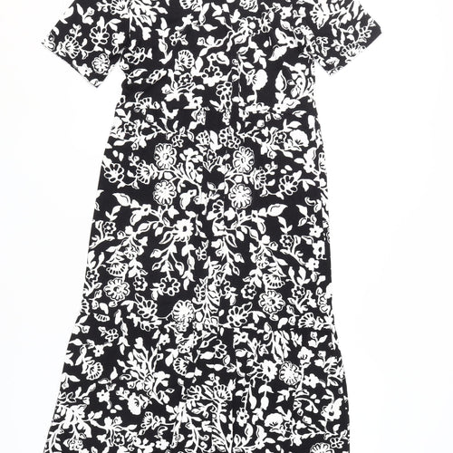 Marks and Spencer Women's Black Floral Midi Dress