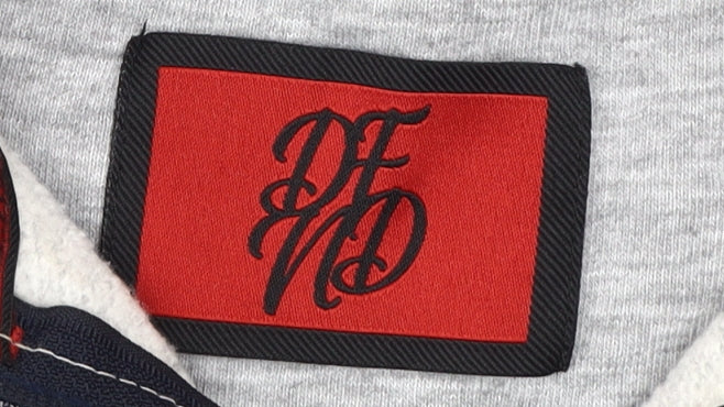 DFND Boys Grey Henley Sweatshirt, 13 Years, 1/2 Zip, Logo