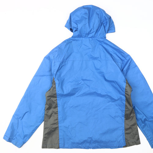 Koko Pink Women's Blue Hooded Rain Coat Size 18