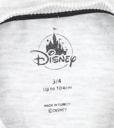 Disney Boys Grey Mickey Mouse T-Shirt 3-4 Years