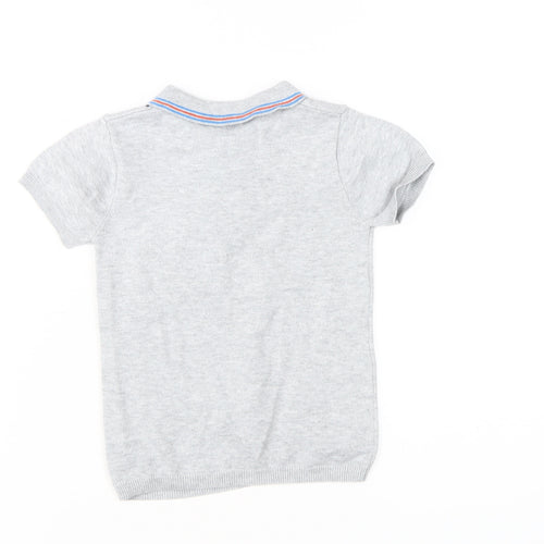 Disney Boys Grey Polo Shirt with Donald Duck Print, 3-4 Years