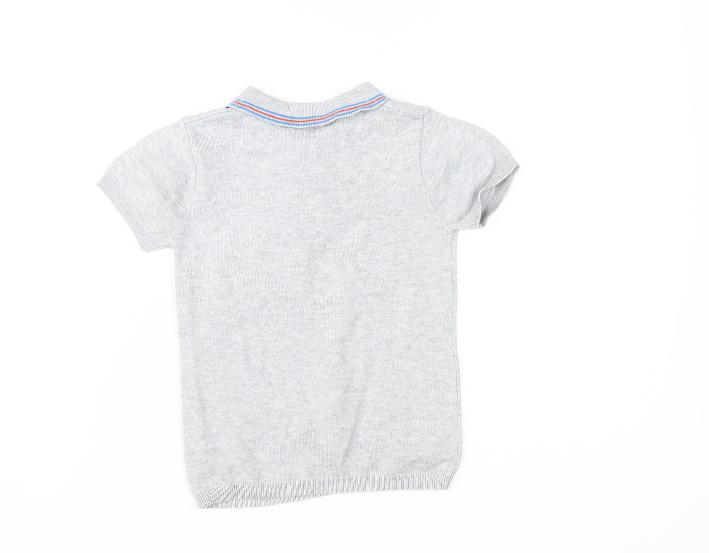 Disney Boys Grey Polo Shirt with Donald Duck Print, 3-4 Years