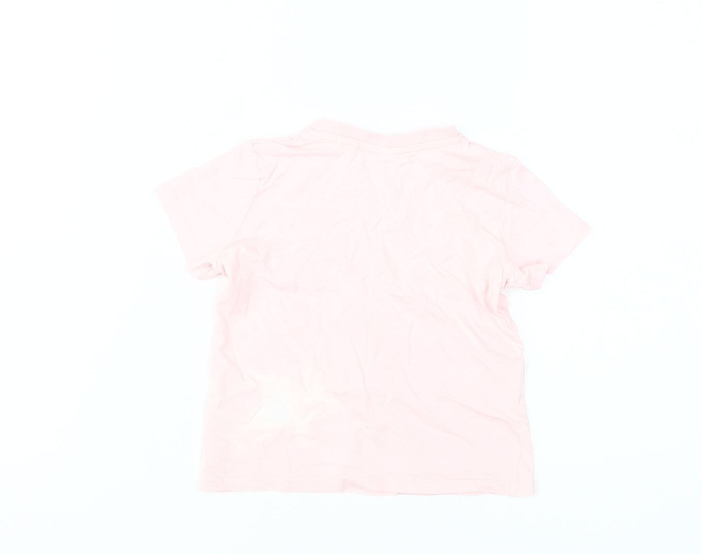 Juicy Couture Girls Pink Glitter Graphic Short Sleeve T-Shirt 2T