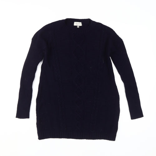 Mayoral Jeans Teens Blue Cable-Knit Pullover Jumper