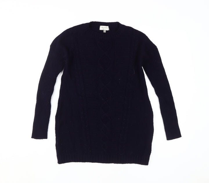 Mayoral Jeans Teens Blue Cable-Knit Pullover Jumper