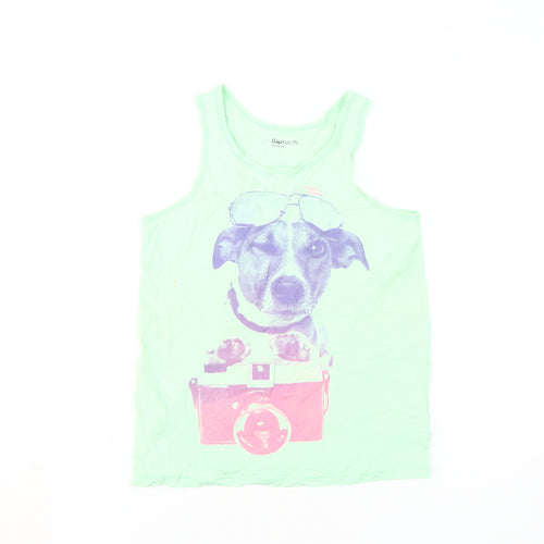 Gap Kids Boys Green Graphic Tank 14-15 Years