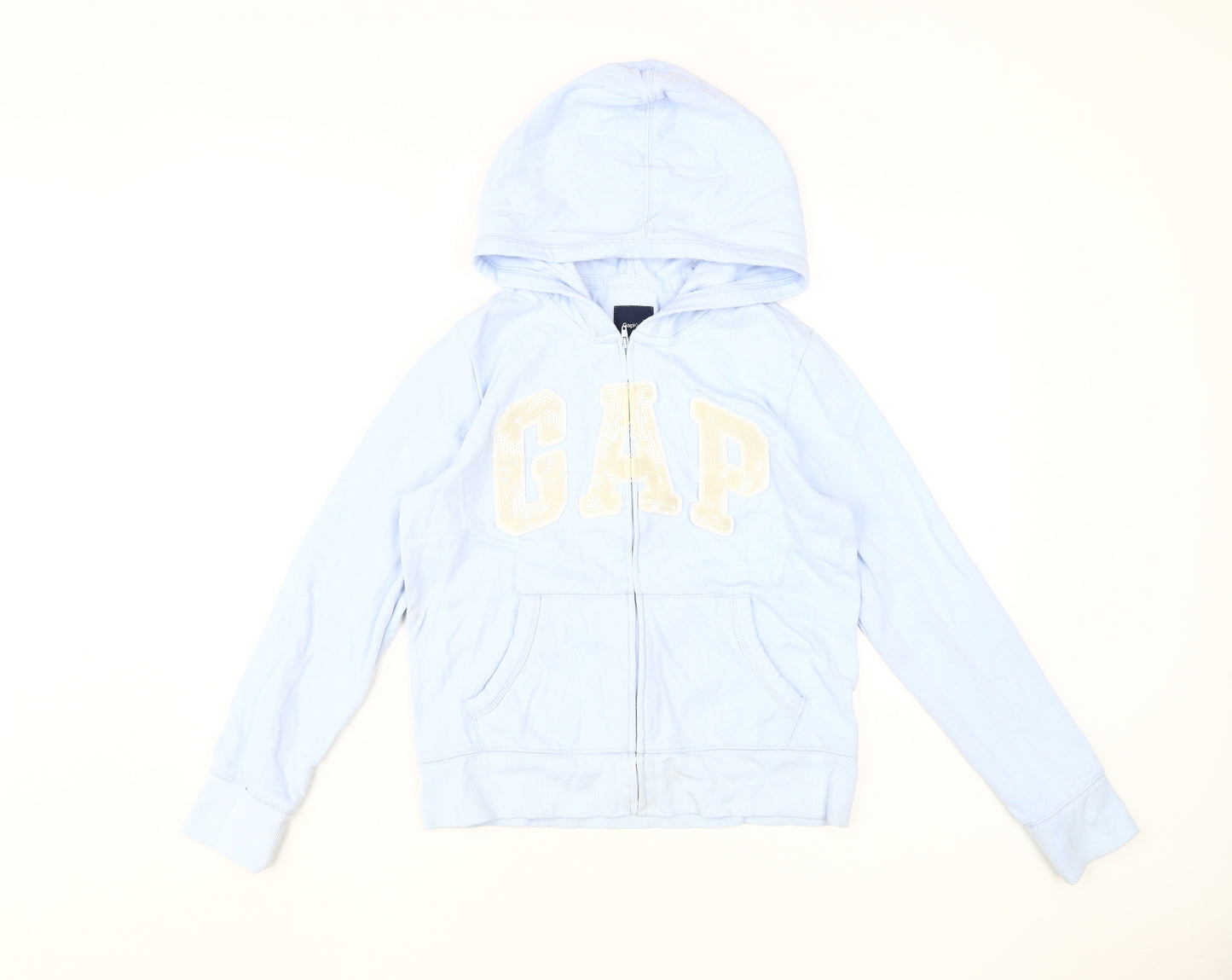 Gap Girls Blue Full Zip Hoodie 2XL Logo Casual