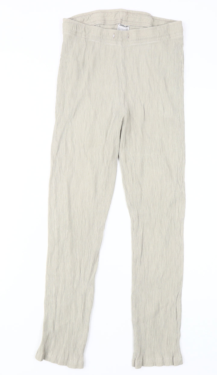 Damart Women's Ivory Straight Trousers Size 14