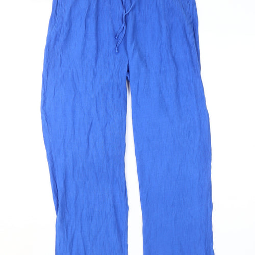 Damart Women's Blue Trousers, Size 16, Elastic Waist, Casual