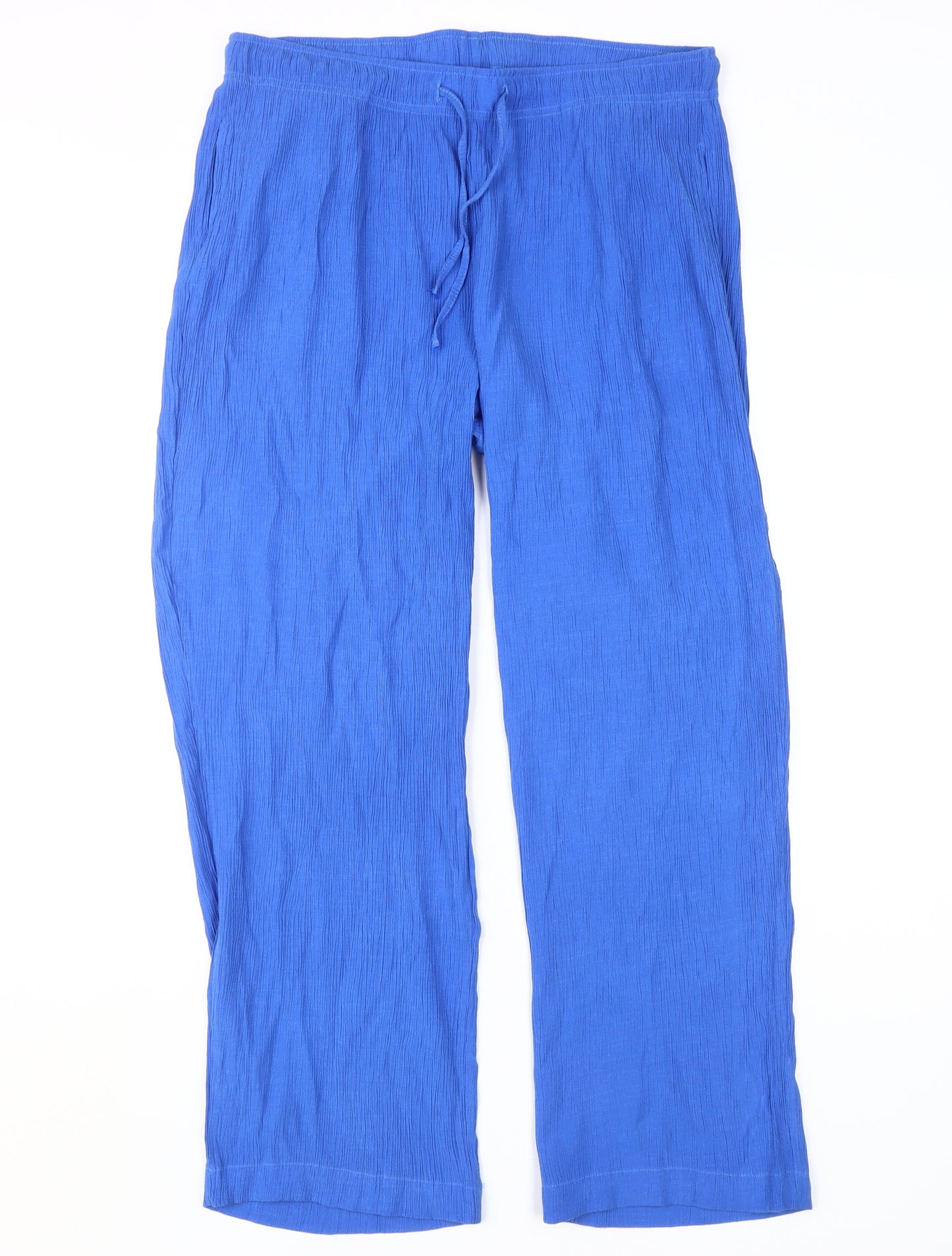 Damart Women's Blue Trousers, Size 16, Elastic Waist, Casual