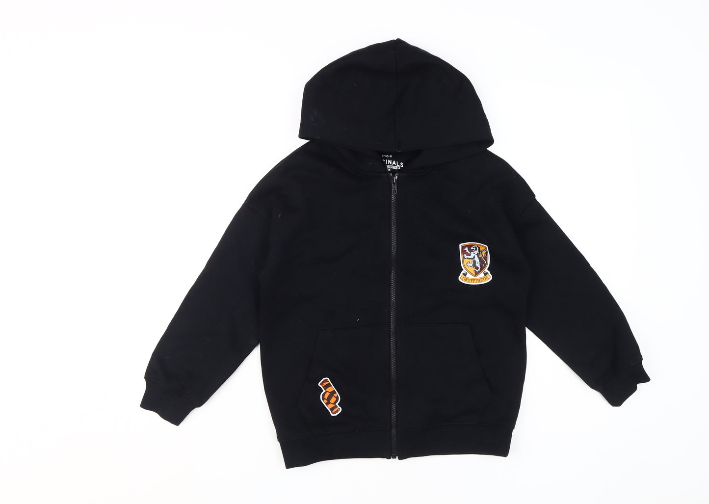 Marks and Spencer Girls Black Harry Potter Full Zip Hoodie 8-9 Years