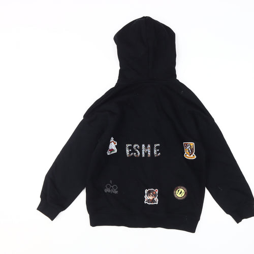 Marks and Spencer Girls Black Harry Potter Full Zip Hoodie 8-9 Years