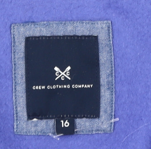Crew Clothing Women's Blue Pullover Sweatshirt, Size 16