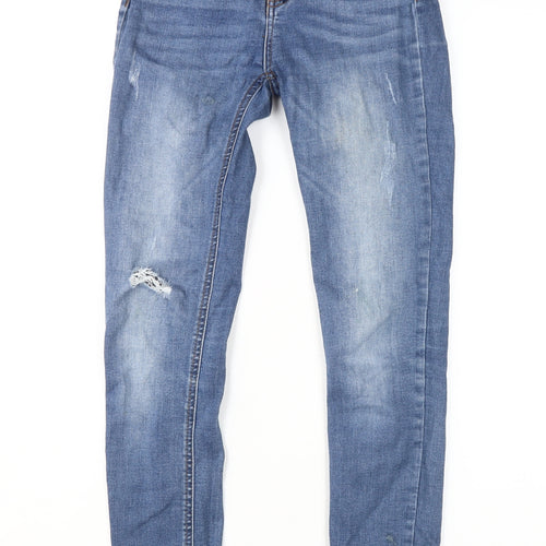 Pull&Bear Women's Blue Skinny Jeans Size 6