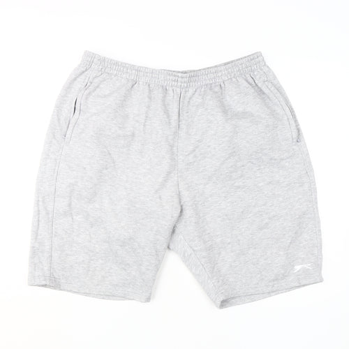 Slazenger Men's Grey 3XL Sweat Shorts, Casual & Comfortable