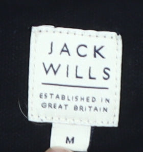Jack Wills Men's Black Polo Shirt Size M