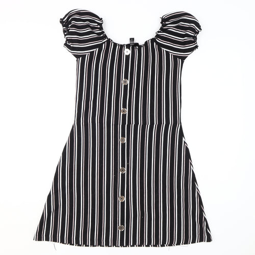 Firetrap Girls Black Striped Shift Dress - 11-12 Years