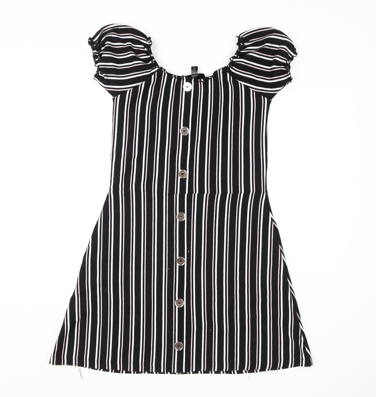 Firetrap Girls Black Striped Shift Dress - 11-12 Years