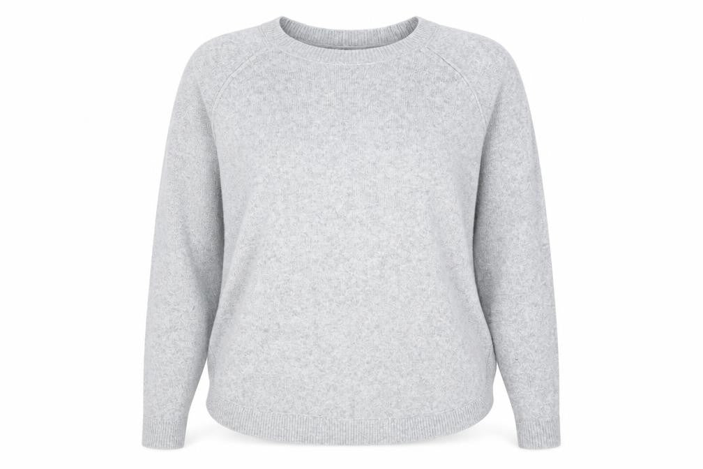 Front view of Vero Moda Women's Grey jumper, L, Crew Neck