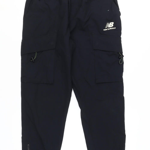 New Balance Men's Black Cargo Trousers, L, Regular Fit