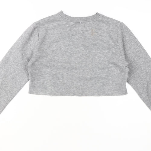 Hype Grey Cotton Women's Pullover Sweatshirt Size 6