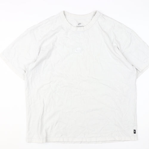 Nike Men's White 2XL Short Sleeve Cotton T-Shirt