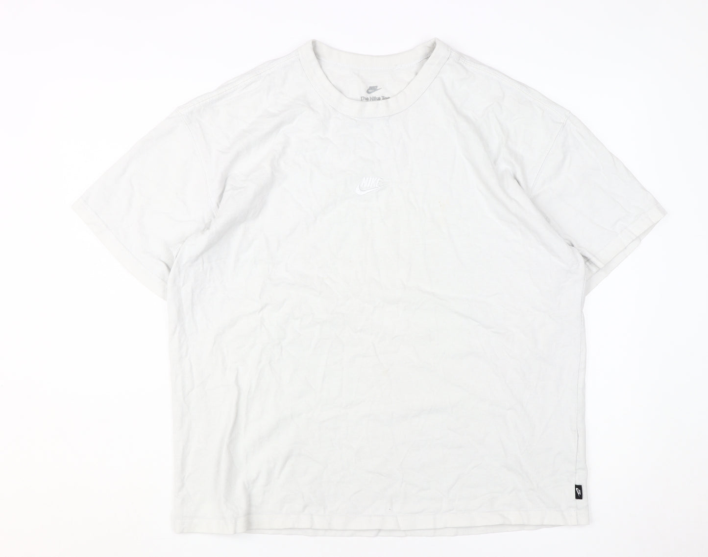 Nike Men's White 2XL Short Sleeve Cotton T-Shirt