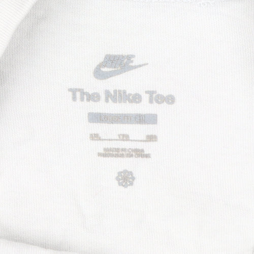 Nike Men's White 2XL Short Sleeve Cotton T-Shirt