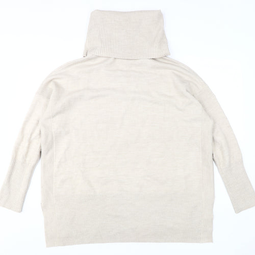 French Connection Women's Beige XL Roll Neck Jumper