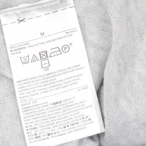 Gap Women's Grey Cardigan M Knit V-Neck