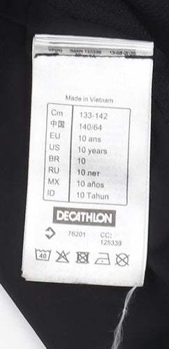 Decathlon Girls Black One Piece Swimsuit Size 12