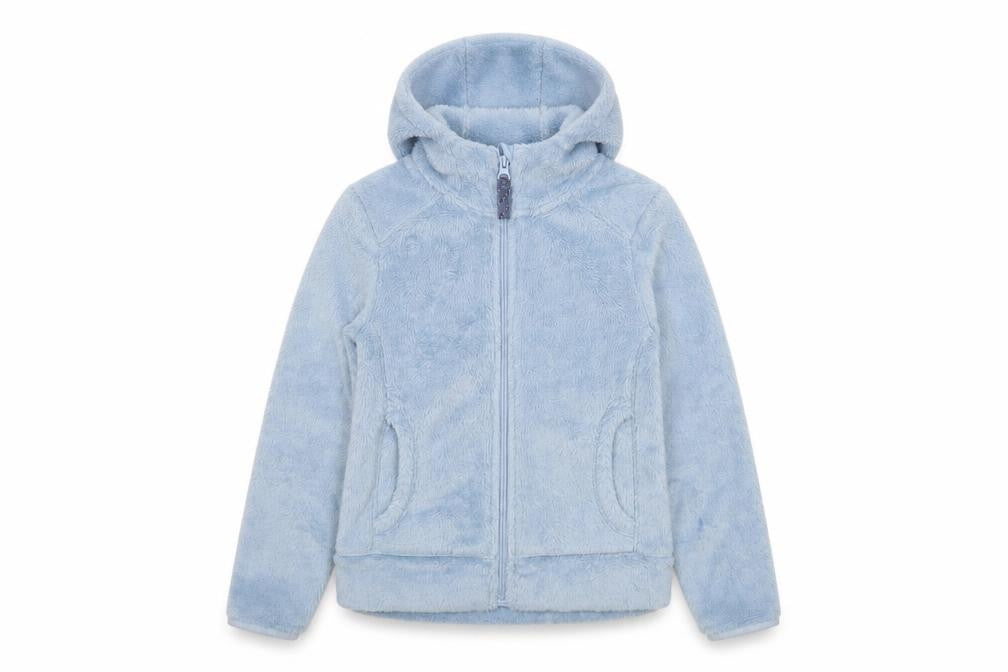 Decathlon Girls Blue Hooded Fleece Jacket 7-8 Years