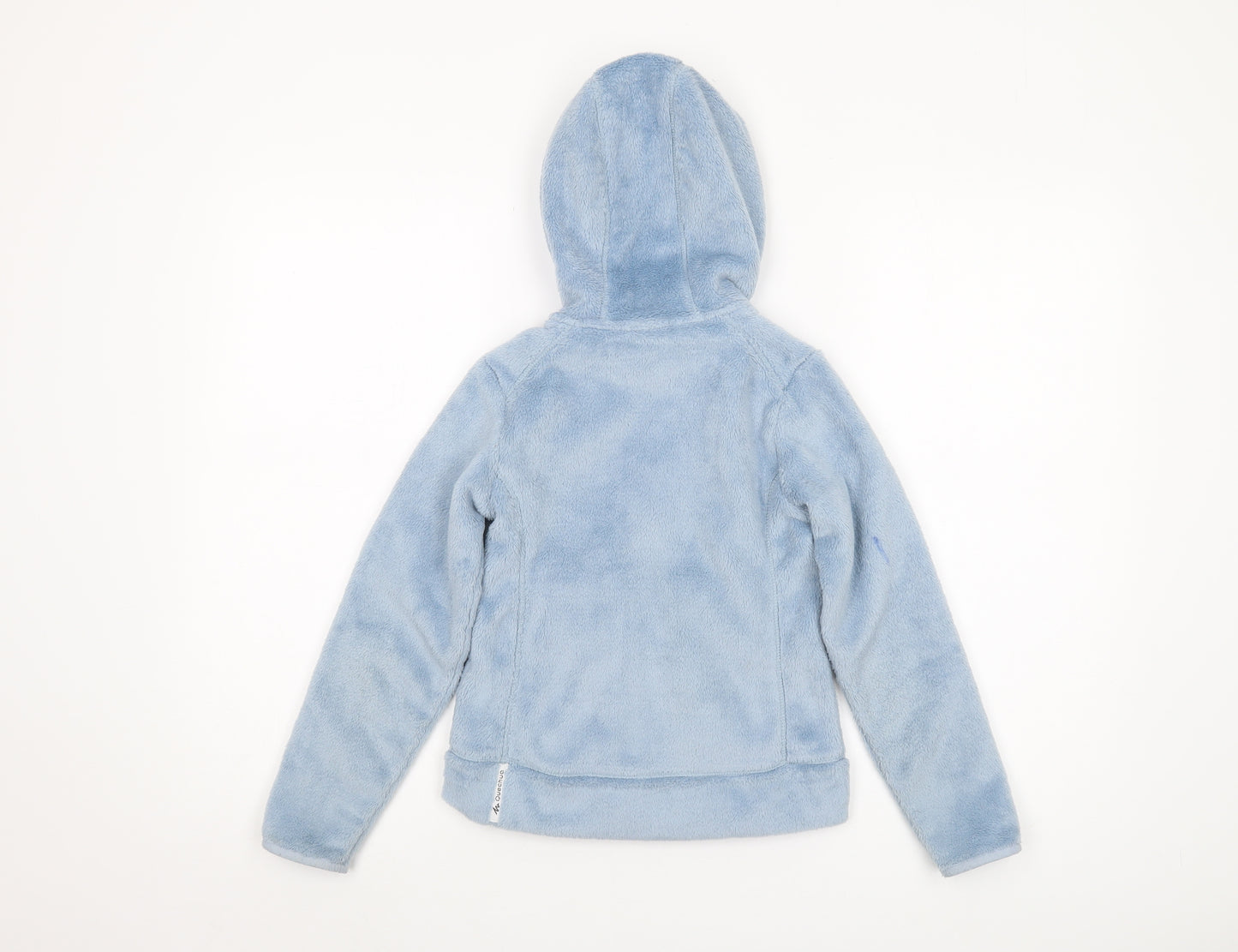 Decathlon Girls Blue Hooded Fleece Jacket 7-8 Years