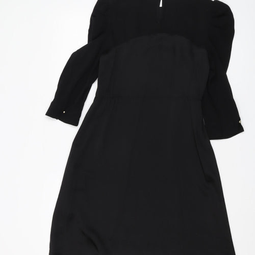 Monsoon Black Shift Dress Women Size 10