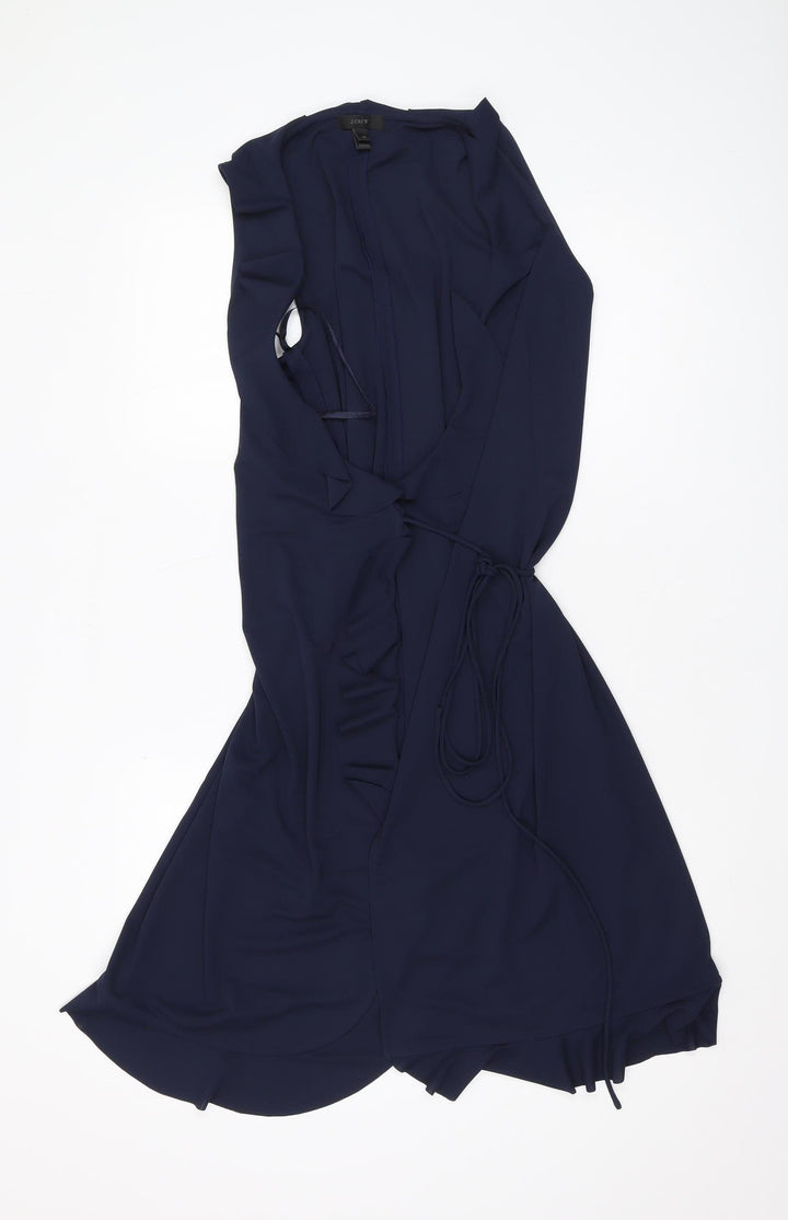 J.Crew Women's Blue XS Wrap Dress - Cocktail Style