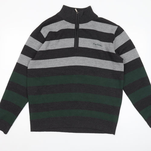 Pierre Cardin Men's M Striped Full Zip Jumper Multicoloured