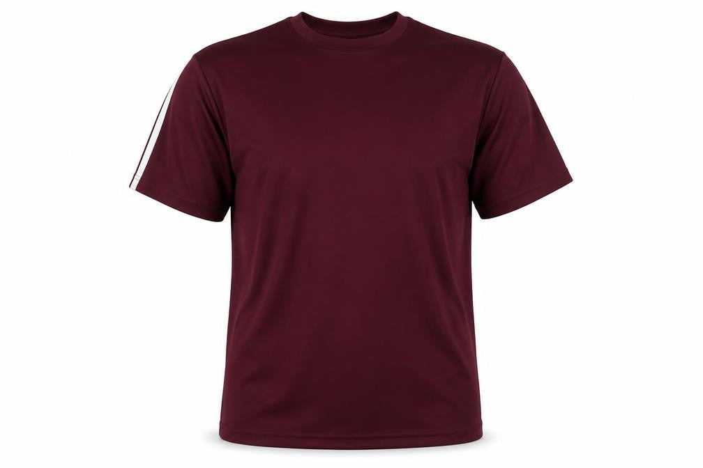 Front view of Adidas Men's Red Athletic Fit T-Shirt, size L