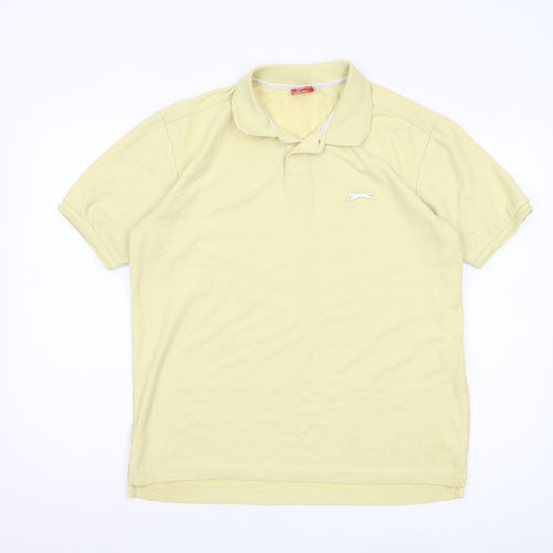 Slazenger Men's Beige Polo Shirt - Size L, Cotton, Casual