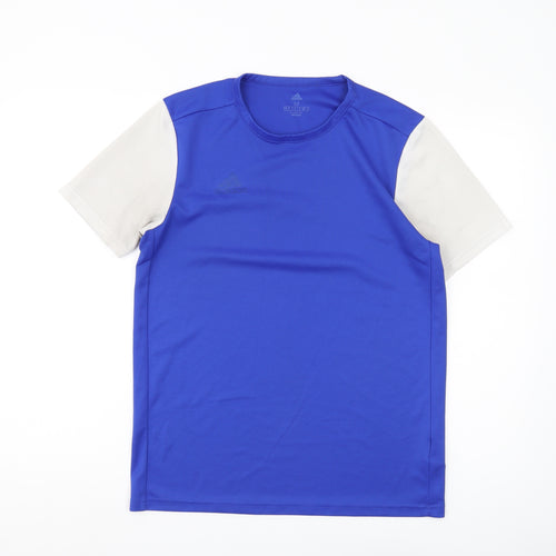 Adidas Men's M Blue Short Sleeve Crew Neck T-Shirt