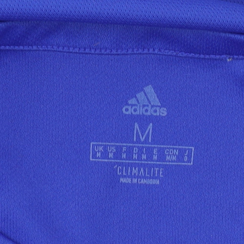 Adidas Men's M Blue Short Sleeve Crew Neck T-Shirt