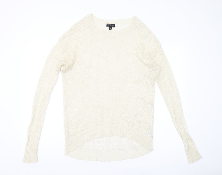 Topshop Women's Ivory Pullover Jumper UK 10