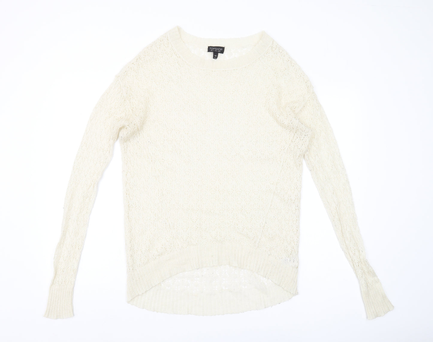Topshop Women's Ivory Pullover Jumper UK 10