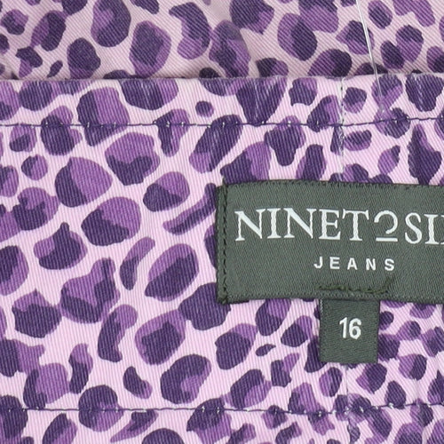 NINET2SIX Women's Purple Animal Print Jegging Size 16