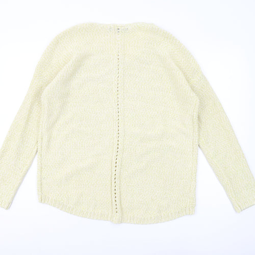 Marks and Spencer Women's Yellow Knitted Pullover Jumper - Size 16