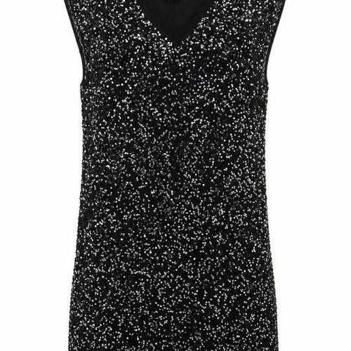 Selected Femme Black Sequin Women’s Shift Dress Size 6