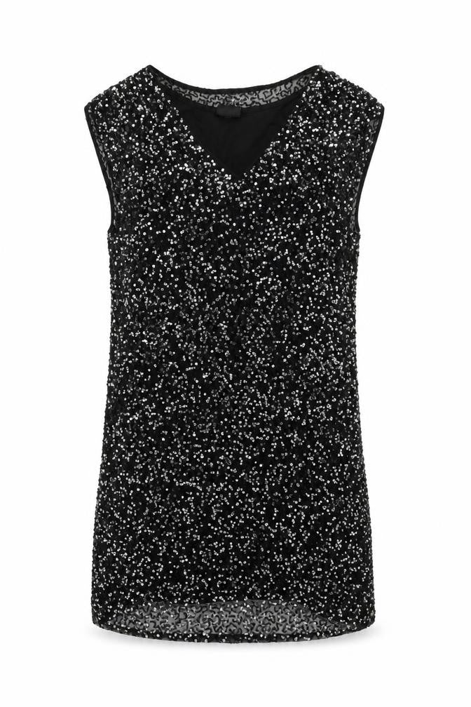 Selected Femme Black Sequin Women’s Shift Dress Size 6