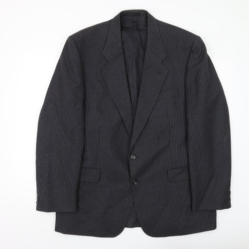 Label Tailoring Men's Black Striped Blazer 46L