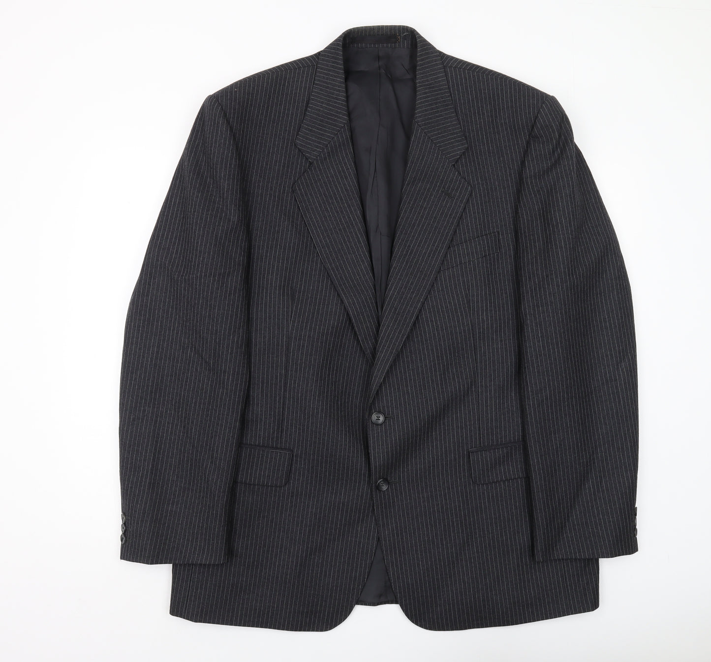 Label Tailoring Men's Black Striped Blazer 46L
