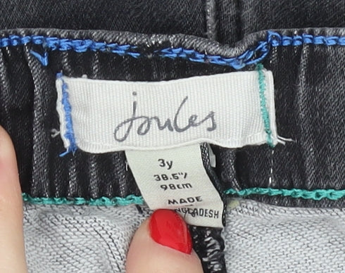 Joules Boys' Black Tapered Jeans, 3 Years, Casual Wear