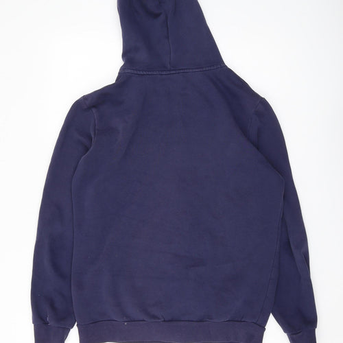 Puma Men's Blue Full Zip Hoodie - Small, Logo Accent